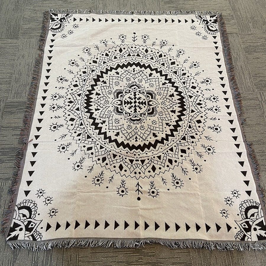 Flower plate bohemian style simple thread blanket sofa blanket single sofa blanket blanket blanket support wholesale cotton blanket