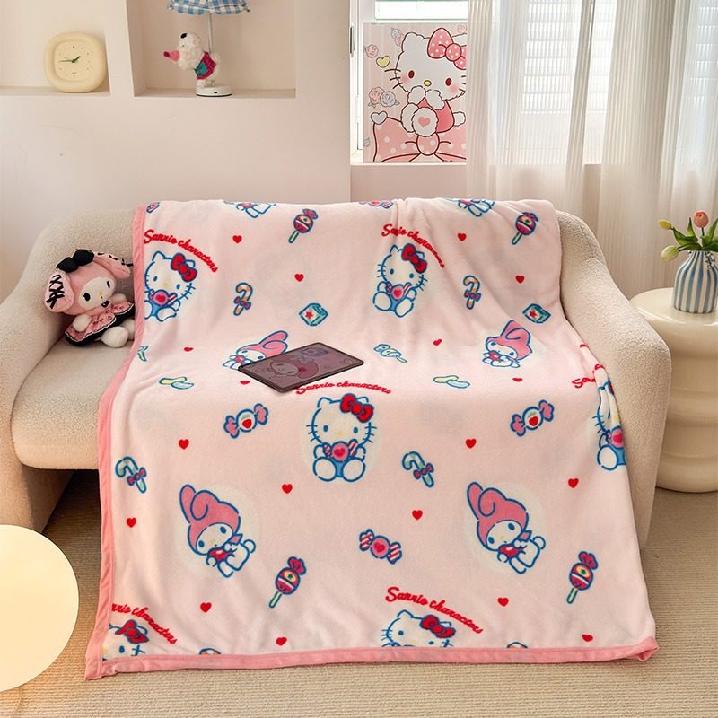 Sanrio Blanket Nap Blanket Air Conditioning Blanket Kindergarten Blanket Shawl Towel Blanket Thickened Velvet Blanket Wholesale Cross-Border