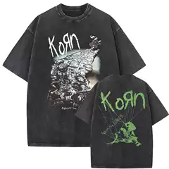 2025 New Washed Retro Rock Band Korn Falling Away from Me T-Shirt Sk