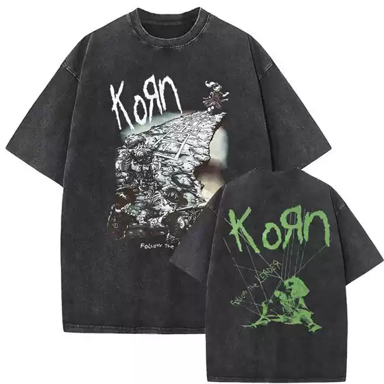 2025 New Washed Retro Rock Band Korn Falling Away from Me T-Shirt Sk