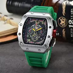 Barrel-Shaped Foreign Trade Men's Quartz Watch, Multi-Functional Six-Hand Fashion Hollow Business Watch Wholesale