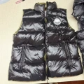 Down vest white label black