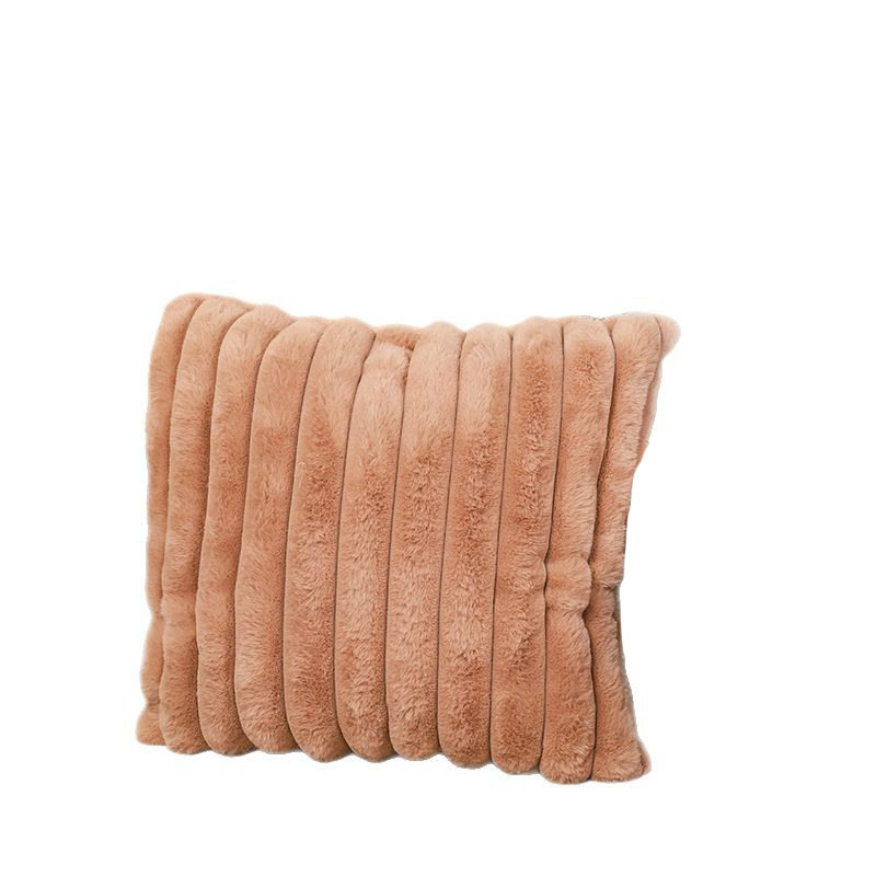 Imitation Rabbit Hair Pull Pillow Case Sofa Bedside Cushion Pillow Case Light Luxury High-end Sleeping Special Pillow Case