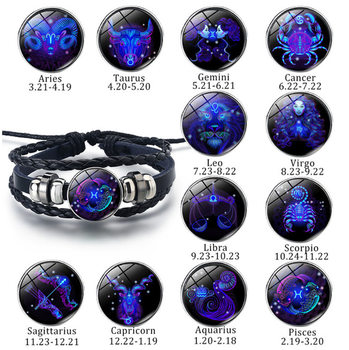 Men's and Women's Bracelets Twelve Constellations Luminous Bracelets
