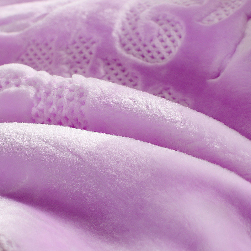 Blanket thickened double-layer cloud blanket plain three-dimensional carved embossed velvet blanket wedding gift blanket Raschel blanket blanket
