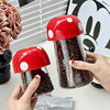 Sealed Jar Candy Jar Grain Storage Jar Kitchen Moisture-Proof Storage Cartoon Mushroom Beans Household Jar
