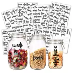 Pantry Labels 168 Pcs Pantry Jar Storage Stickers Waterproof Oil-Proof Seasoning Labels