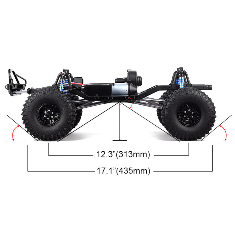 SCX10 II 车架 遥控车 攀爬车辆1/10 313轴距攀爬车