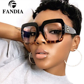 L97394 new large-frame anti-Blue-ray glasses plain-looking slim glasses frame ins trendy flat glasses for women's eyes