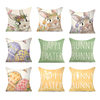 Nordic Simple Easter Pillow Sofa Bedroom Cushion Holiday Decoration Cushion Imitation Linen Printed Pillow Cover