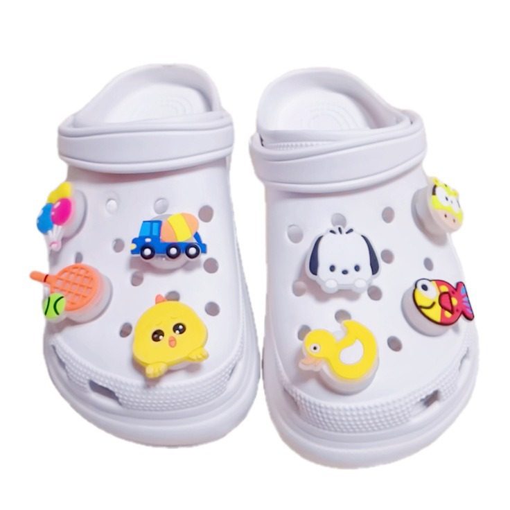 Cross-Border Crocs Led Shoe Flower DIY Decoration Accessories Flashing Light Shoe Buckle Cute Cartoon Luminous Shoe Light Decoration