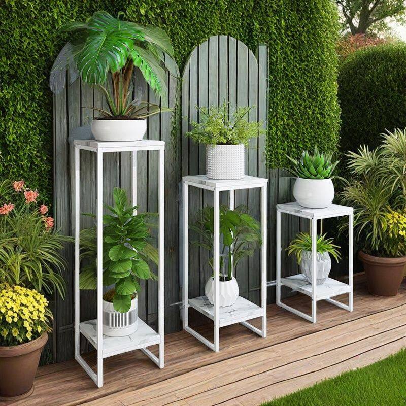 室内多层置物架北欧铁艺花架软装客厅简约架金色落地盆景装饰bjs