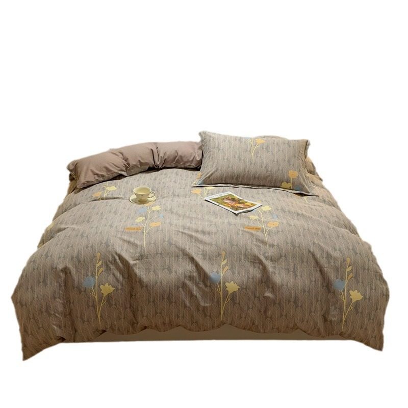2024 new four-piece cotton cotton sanding thickened bed sheet quilt cover Nantong bedding autumn and winter