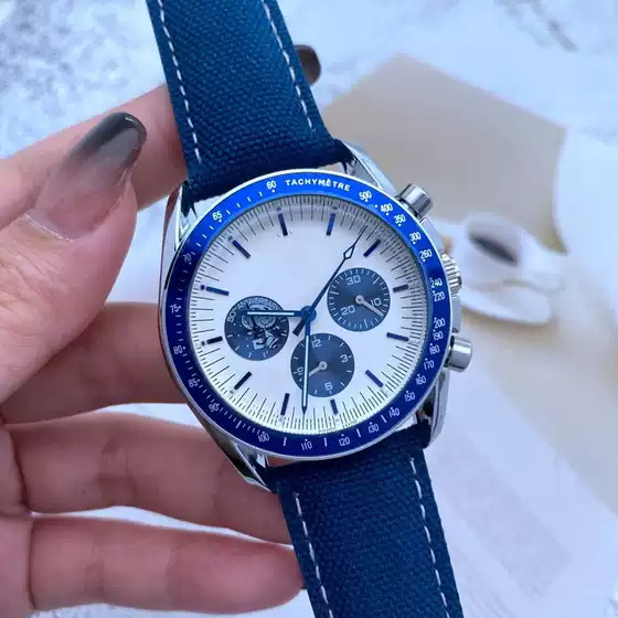 Fashion Speedmaster Series Mi Commemorative Multifunctional Quartz Men's Watch Stainless Steel Chronograph European Recruitment Agent Delivery