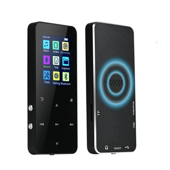 Cross-border foreign trade version metal mp3 walkman student version touch bluetooth lossless music player mp4 pluggable card