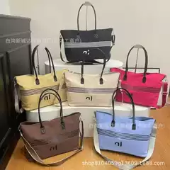 Foreign Trade Casual Versatile Canvas Large-Capacity Shopping Bag 2025 New Simple Ins Fashion Crossbody Bag Handbag