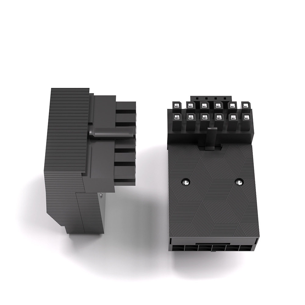 Адаптер для видеокарт серии 3090ti40, 16P (штекер) на 16P (гнездо), угловой, 90 градусов, версия A