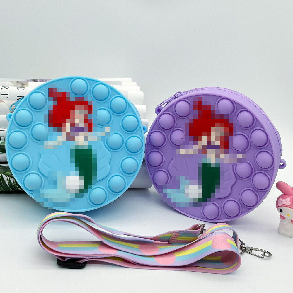 Cross-Border Rodent Control Children's Bag Creative Cartoon Fish Silicone Bag Women's Round Coin Purse Wholesale Storage Bag Mini