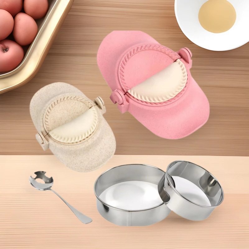 Household Dumpling Tools 5-Piece Set Handmade Kitchen Dumpling Maker Model Dumpling Making Tools Manual Dumpling Skin Set