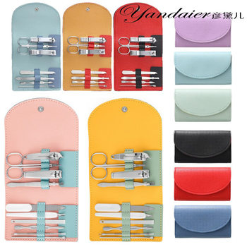 Wholesale nail clippers nail tools Manicure Set 7 piece nail clippers carbon steel nail clippers beauty full set