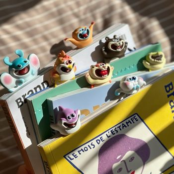 Retail original bookmark creation moving blue Haibao 3D three-dimensional animal bookmark PVC cute wholesale
