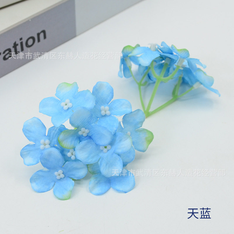9叉油画绣球仿真花小花DIY手作素材绣球花朵婚庆新娘头饰发饰配花