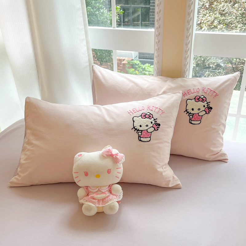 Genuine Authorized Sanrio Kulomi Cotton Sanding Four-piece Set Thickened Warm Cotton Three-piece Set Bedding