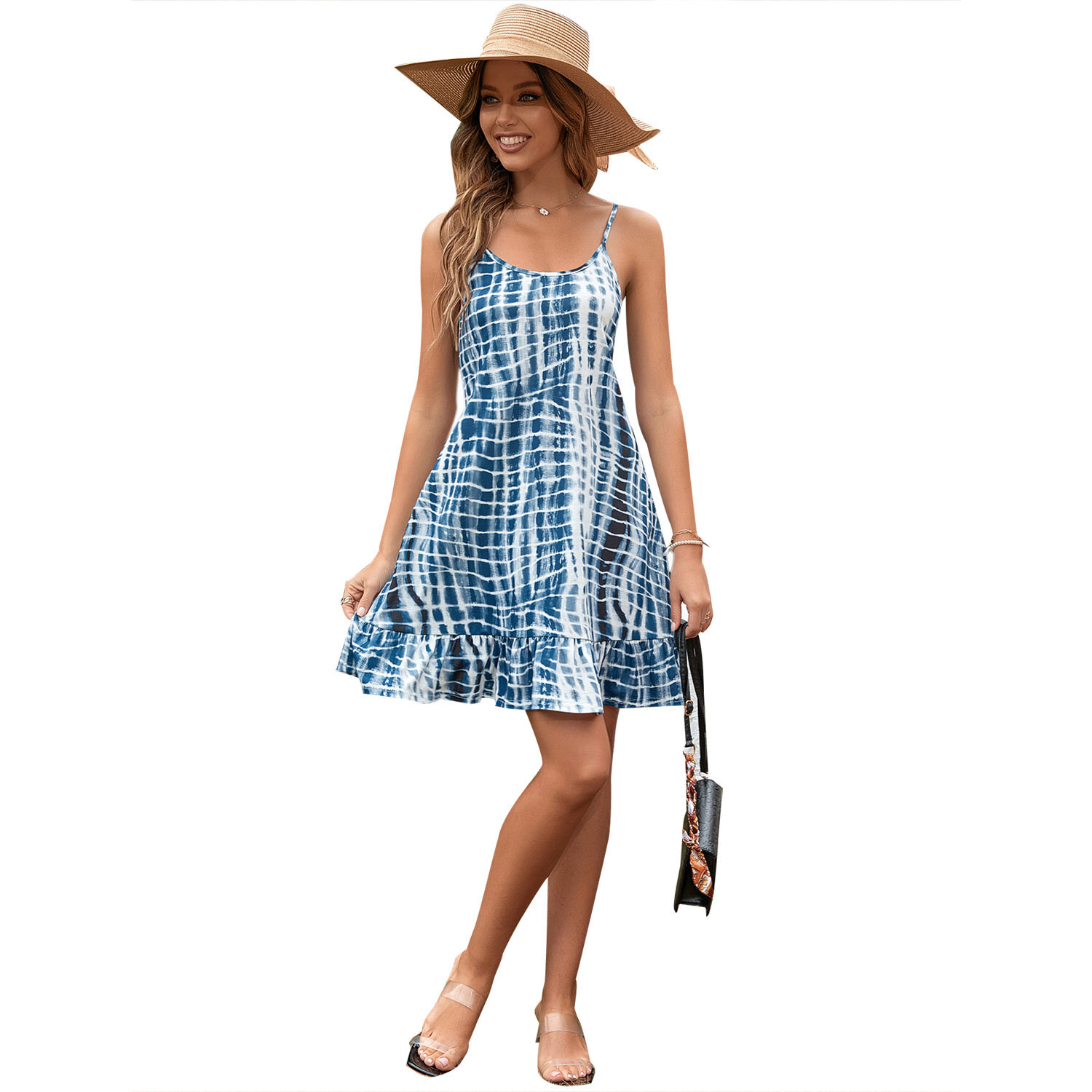 Plaid Bodycon Dress Sexy Slim Fit Spaghetti Straps Trendy Style Perfect for Parties and Night Out Wholesale