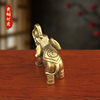 Brass Fortune Elephant Elephant Elephant Solid Ornaments Vintage Office Tea Table Antique Bronze Fortune Elephant Metal Decorations
