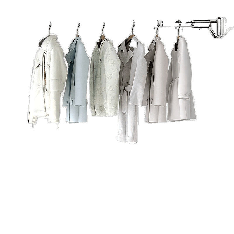 Clothes Drying Rod, Punch-Free Telescopic Curtain Rod, Balcony Steel Clothes Hanger, Bathroom Shower Curtain Rod, Towel Rod