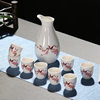 Ceramic Wine Bottle and Wine Set, Small Wine Glass, Household Chinese Liquor Dispenser, Wine Cup, One-Cup Hotel Gift Box