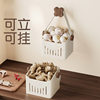 Walnut Kitchen Onion, Ginger and Garlic Storage Box Suction Cup Storage Rack Wall Hanging Basket Ginger Garlic Storage Basket Without Drilling