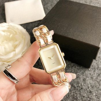 Foreign Trade Women's Bracelet Watch, Square-Shaped Women's Leather Strap Bracelet Watch, Korean Style Fashion Quartz Watch, Women's Large Dial Watch