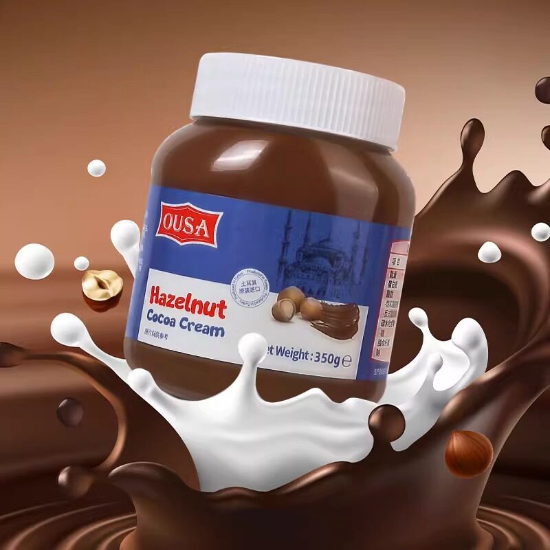 Ousa Original Imported Seasoning Sauce Hazelnut Cocoa Flavor Chocolate Spread Bread Biscuits 350G/Can