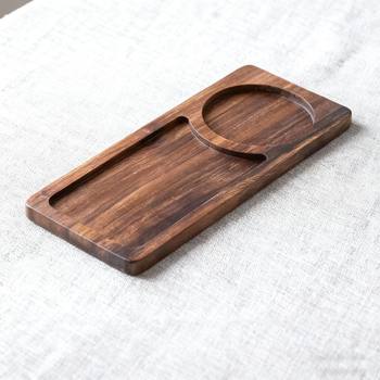 Solid Wood Tray Japanese Breakfast Coffee Tea Cup Tray Dry Tea Tray Afternoon Tea Set Bread Snack Dessert Tray