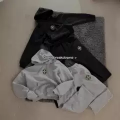Embroidered Autumn and Winter Trendy Brand Fashion Printed Pullover Long-Sleeved Hooded Sweatshirt Suit Men's Casual Versatile Jacket Trendy