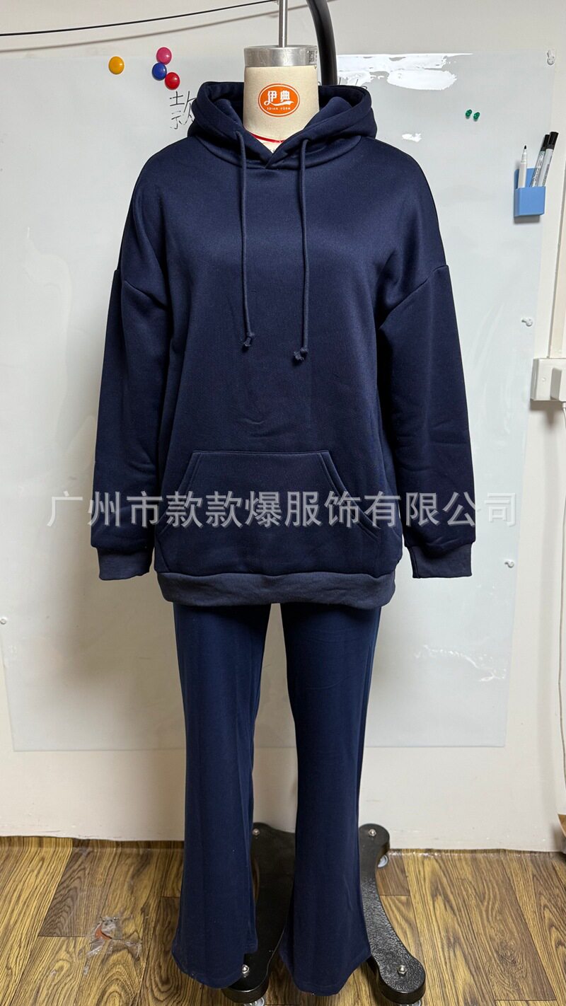 Womens Casual Set Solid Color Wing Design Sequin Embroidery Fashionable for Fall Winter Wholesale Available