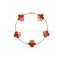 Double-sided red shell bracelet