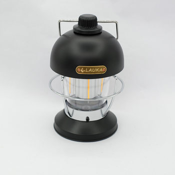 LAUKA portable lamp 4500 mA 350 lumen vintage wrought iron lamp charging hanging LED camping lamp high color value