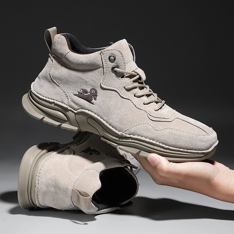 Giày Boot Martin Nam Chất Liệu Da Bò Big Size Ngoại Cỡ Ma Sát Chống Trượt