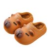 Kapibala Kidsren's Cotton Slippers for Girls 2025 New Winter Indoor Non-Slip Warm Baby Boy's Bag Heel Cotton Shoes