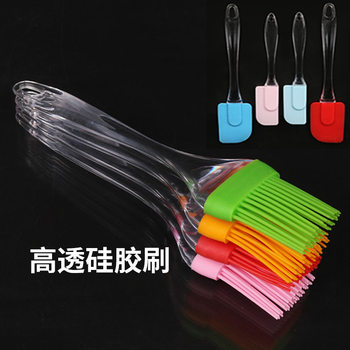 Factory Direct Small Transparent Handle Silicone Brush Silicone Brush Barbecue Brush Baking Cream Brush Butter Brush