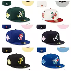 [Flower Series Size Hat] Closed Cap Baseball Cap Sun Protection Sun Hat Fully Sealed Baseball Cap