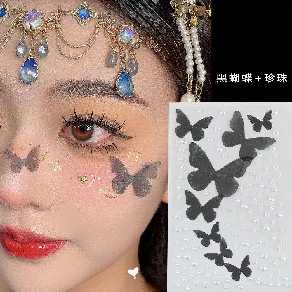 Makeup Sticker Face Accessories Face Stage Makeup Face Decoration Shiny Eye Pearl Makeup Rhinestone Nail Art Sticker