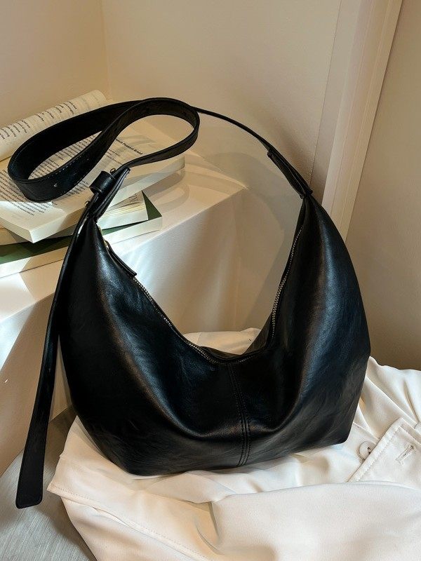 Casual Large Capacity Dumpling Bag Women's Bag 2024 New Autumn and Winter Commuting Shoulder Bag Popular Leopard Print Crossbody Bag