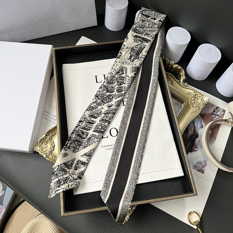 パリの地図ベージュ