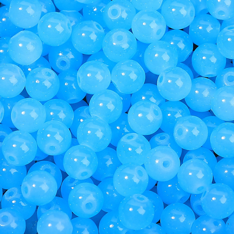 玻璃仿玉圆珠纯色散珠手工diy玉髓手链项链散珠子琉璃珠饰品配件