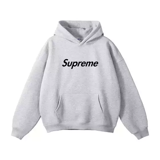 Cross border fashion trend brand Supreme printed European and American men's sweatshirt loose shoulder sweatshirt hooded sweatshirt women's wide leg pants 1