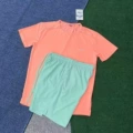 Crystal short sleeve orange+d218 green