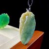 Natural A-Grade Burmese Jade Pendant Double-Color Fortune Gourd Necklace Accessory Key Phone Charm Jade In-Stock Wholesale